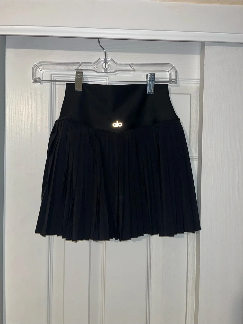 ALO Yoga Black Pleated Mini Skirt